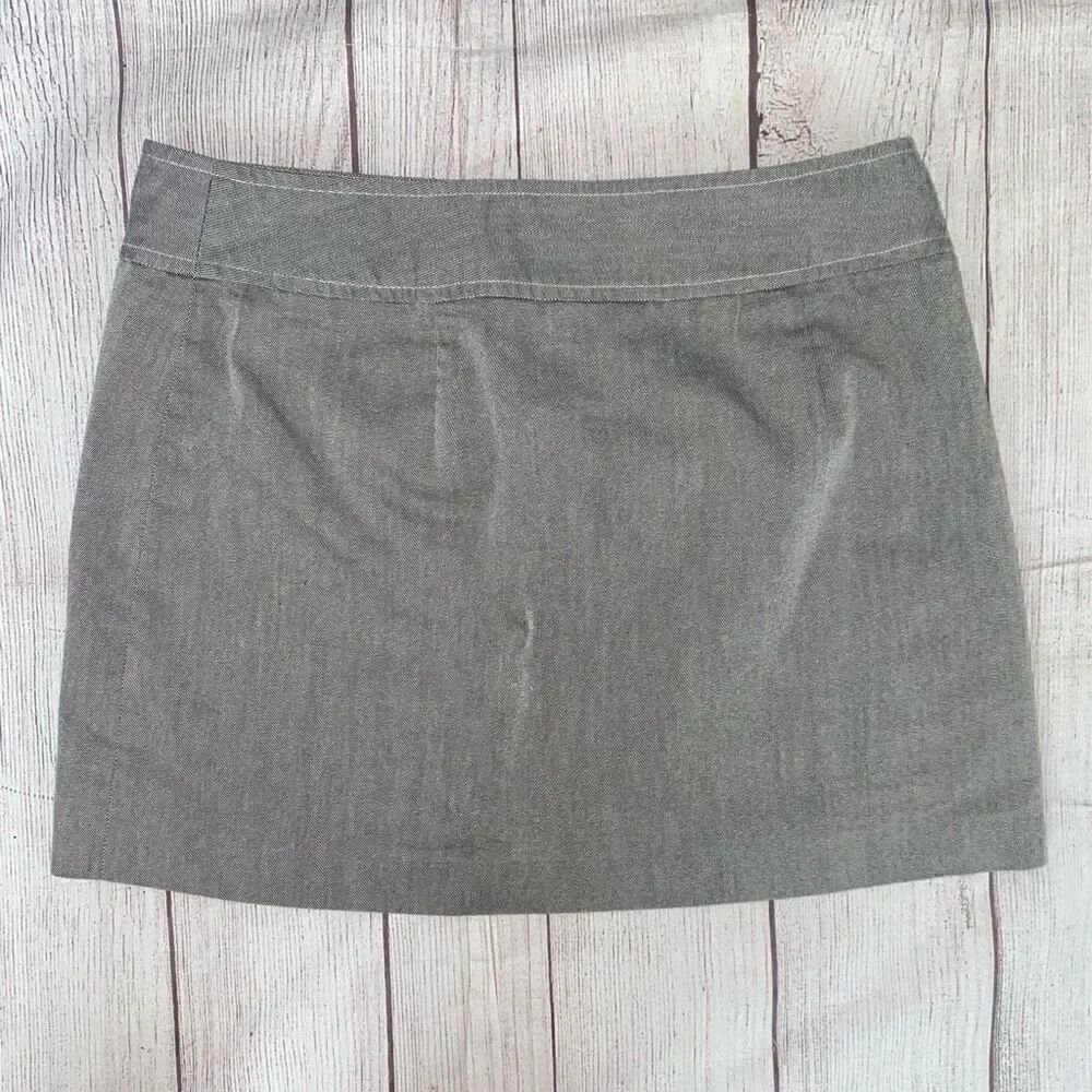 Express stretch women 7/8 wrap mini skirt grey